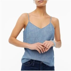 NWT J. CREW CHAMBRAY CAMI TOP SIZE 12